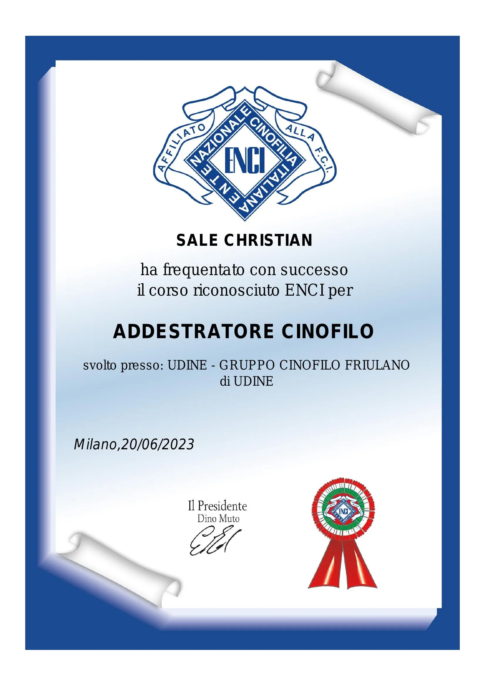 Addestratore Cinofilo — ENCI